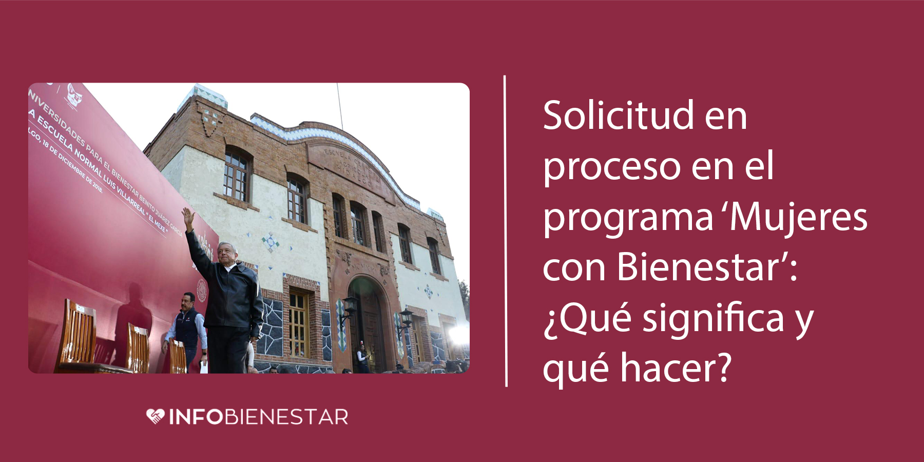 que significa solicitud en proceso en mujeres con bienestar