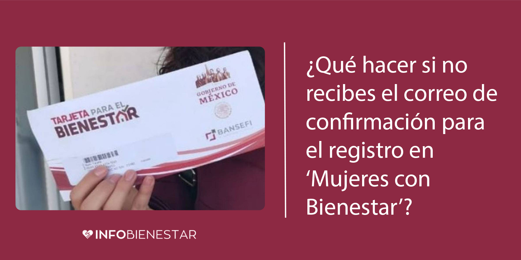 porque no me llega el correo de mujeres con bienestar